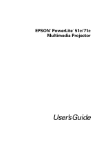 Epson PowerLite 51c User manual