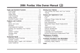 Pontiac 2006 Vibe Owner's manual