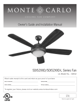 Monte Carlo Fan Company 5DI52WHD-L Installation guide