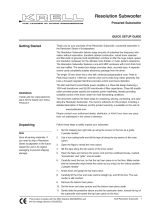 Krell Industries Resolution Quick Setup Manual