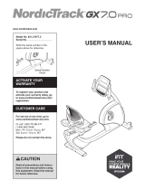 NordicTrack Gx 7.0 Pro Bike User manual