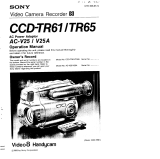 Sony CCD-TR65 Owner's manual