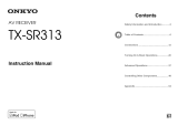 ONKYO TX-SR313 Owner's manual