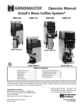 Grindmaster Dual Hopper Grind’n Brew Coffee System® Operating instructions