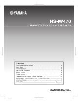 Yamaha NS-IW470 Owner's manual
