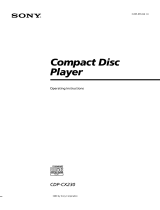 Sony CDP-CX230 User manual
