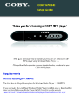 Coby MPC855 - 512 MB Digital Player Installation guide