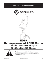 Greenlee ES25 Battery-powered ACSR Cutter User manual