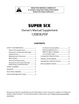 Cannondale SuperSix Owner's manual