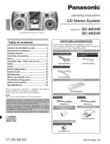 Panasonic SC-AK240 Owner's manual