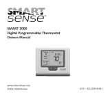Robertshaw SMART 2000 Digital Programmable Thermostat User manual