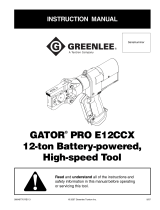 Greenlee E12CCX 12-ton Battery Tool User manual