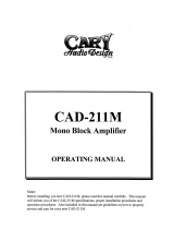 Cary Audio Design CAD-211M Owner's manual