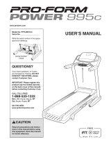 Pro-Form Power 995c User manual