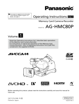 Panasonic AG-HMC Series User AG-HMC80P User manual