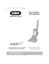 Vax Quicklite Widetrack Owner's manual