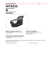 Hitachi VM-E220A Operating instructions