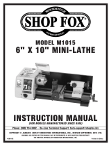 Woodstock 6 in. x 10 in. Mini Metal Lathe M1015 Owner's manual