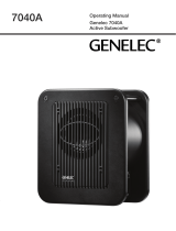 Genelec 8020 and 7040 Stereo System Owner's manual
