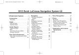 Buick LaCrosse 2012 Navigation Guide