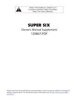 Cannondale SuperSix Owner's manual