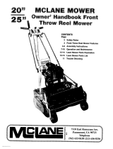 McClane Throw Reel Mower Owner's manual