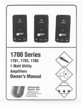 Electro-Voice 1701, 1702, 1703 Owner's manual