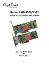 Highpoint RocketRAID 4522SGL Quick Installation Guide