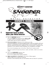 Bounty Hunter Snooper 2 Owner's manual