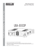 Ahuja UBA-800DP Operating instructions