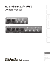 PRESONUS AudioBox 44VSL Owner's manual