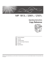 Ricoh MP 1813L Owner's manual