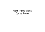 Cyrus POWER Owner's manual