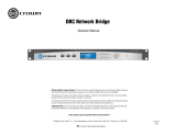 Crown DBC Network Bridge User manual