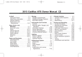 Cadillac 2013 ATS Owner's manual