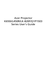 Acer K650i User manual