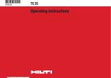 Hilti TE 25 Operating instructions