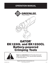 Greenlee GATOR EK1230L, EK1230CL Li-ion Battery Tool User manual