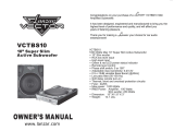 Lanzar VCTBS10 Owner's manual