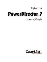 CyberLink PowerDirector 7 Owner's manual