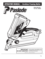 Paslode IMLi325 Impulse Framing Nailer User manual