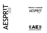 Acoustic Energy AESPRIT 308 User manual
