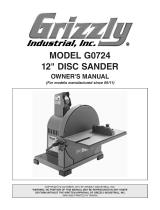 Grizzly G0724 User manual