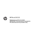 HP Pro x2 Series Pro x2 612 G1 User guide