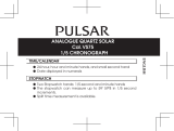 Pulsar Accelerator Men's Silver Stainless Steel Solar Watch Owner's manual