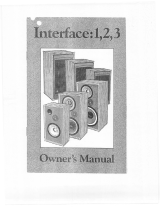 Electro-Voice Interface 1,2,3 Owner's manual