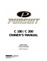 PURSUIT 2012 Center Console-180, Center Console-200 Owner's manual