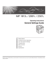 Ricoh MP 1813L User guide