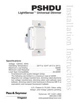 Legrand LightSense™ Universal Dimmer, PSHDU Installation guide
