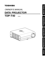 Toshiba TDP-T40 (XGA) User manual